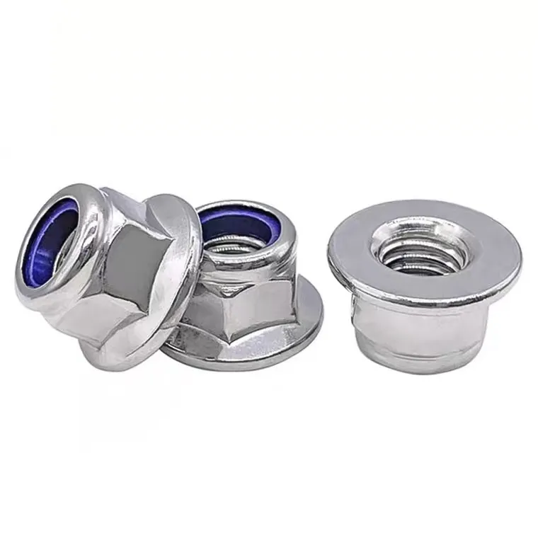 nyloc flanged stainless steel nuts