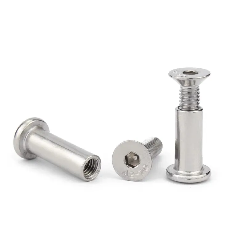 Stainless Steel sock countersunk screw with ss barrel nuts