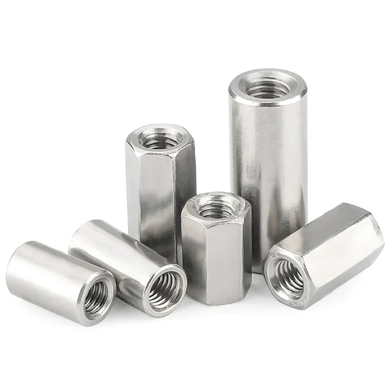 Hex Long Nuts Stainless Steel A2