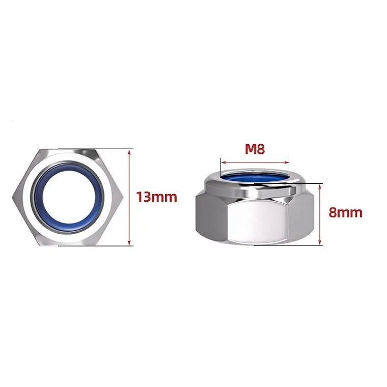 m8 stainless steel lock nuts