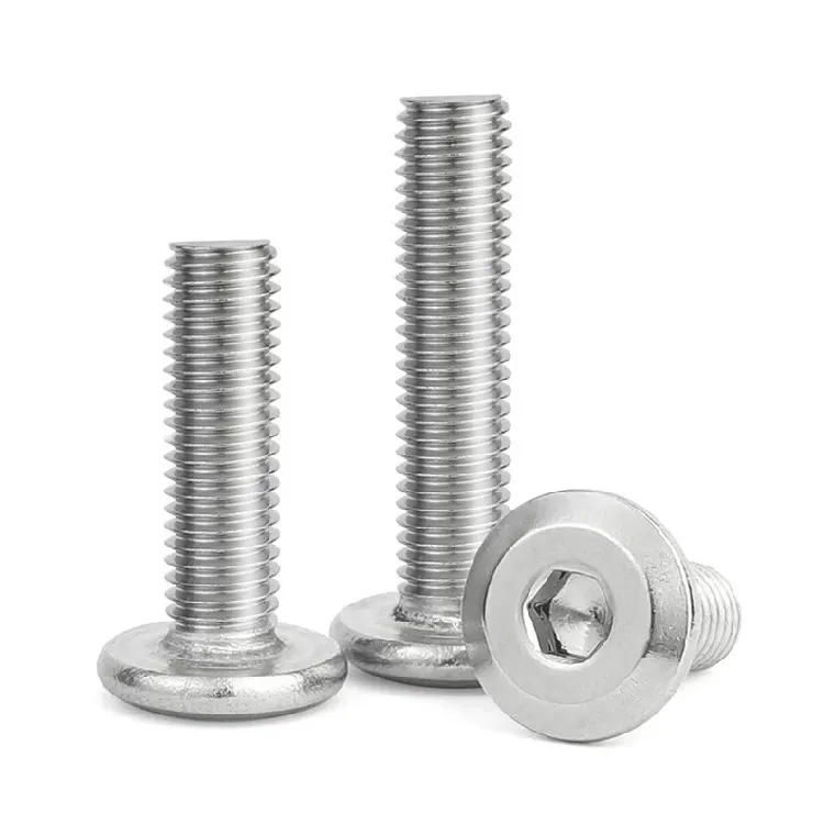 Stainless Steel Allen Socket flat trimming Head Machine Screws