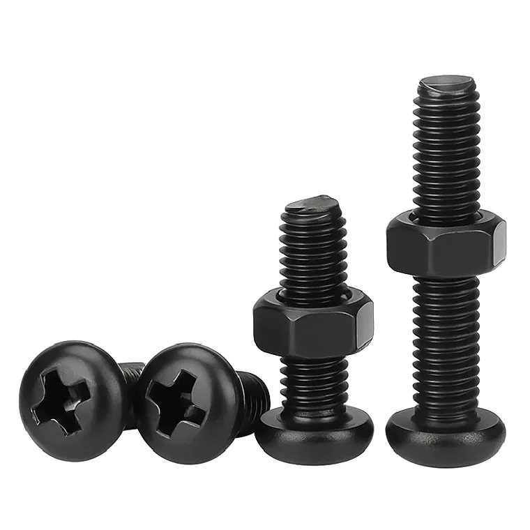 black stainless steel machine screws